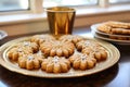 homemade bahai-inspired cookies on a dessert tray