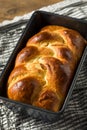 Homemade Baked Braided Brioche Bread Royalty Free Stock Photo