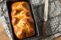 Homemade Baked Braided Brioche Bread Royalty Free Stock Photo