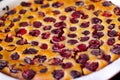 Homemade baked cherry pie cherry clafoutis Royalty Free Stock Photo