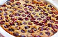 Homemade baked cherry pie cherry clafoutis Royalty Free Stock Photo