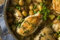 Homemade Baked Chicken Vesuvio Royalty Free Stock Photo