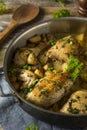 Homemade Baked Chicken Vesuvio Royalty Free Stock Photo