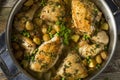 Homemade Baked Chicken Vesuvio Royalty Free Stock Photo