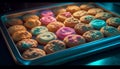 Homemade baked goods cookies, cupcakes, and macaroons galore generated by AI