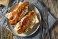 Homemade Baked Kentucky Hot Brown Royalty Free Stock Photo