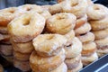 Homemade Baked Sugar Donuts at the Street Market
