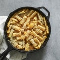 Homemade baked vegan Mac n Cheese Royalty Free Stock Photo