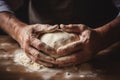 Homemade bakery baker dough bread food prepare flour cook hand kitchen