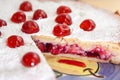 Homemade bakewell pudding Royalty Free Stock Photo