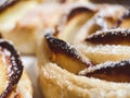 Homemade baking, macro view, baked dough texture