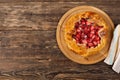 Homemade baking pie with strawberries. view from above, top view Royalty Free Stock Photo