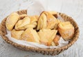 Homemade baking small bread like snacks Royalty Free Stock Photo