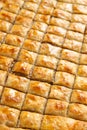 Homemade baklava with nuts and honey Royalty Free Stock Photo