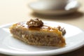 Homemade baklava with nuts and honey Royalty Free Stock Photo