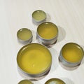 homemade balm in curing process