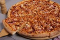 Homemade barbecue chicken pizza. Royalty Free Stock Photo