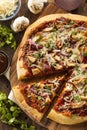 Homemade Barbecue Chicken Pizza Royalty Free Stock Photo