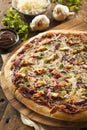 Homemade Barbecue Chicken Pizza Royalty Free Stock Photo