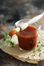 Homemade barbeque sauce in a jar Royalty Free Stock Photo