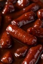 Homemade BBQ Cocktail Weiners in Sauce Royalty Free Stock Photo