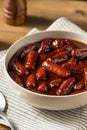 Homemade BBQ Cocktail Weiners in Sauce Royalty Free Stock Photo