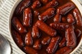 Homemade BBQ Cocktail Weiners in Sauce Royalty Free Stock Photo