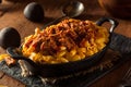 Homemade BBQ Pulled Pork Mac and Cheese Royalty Free Stock Photo