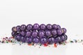 Homemade bead jewelry. Royalty Free Stock Photo