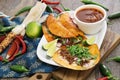 Homemade beef birria tacos