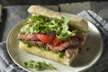 Homemade Beef Steak Sandwich Royalty Free Stock Photo