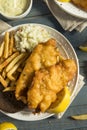 Homemade Beer Battered Fish Fry Royalty Free Stock Photo