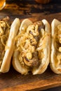 Homemade Beer Bratwursts with Onions Royalty Free Stock Photo