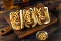 Homemade Beer Bratwursts with Onions Royalty Free Stock Photo