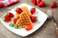 Homemade Belgian waffles