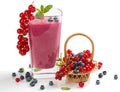Homemade berry smoothie. Royalty Free Stock Photo