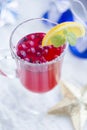 Homemade Berry winter drink with spicy