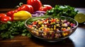 homemade black bean corn salsa