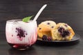 Homemade blackberry parfait