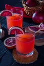 Homemade blood orange juice Royalty Free Stock Photo