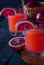 Homemade blood orange juice Royalty Free Stock Photo