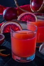 Homemade blood orange juice Royalty Free Stock Photo