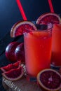 Homemade blood orange juice Royalty Free Stock Photo