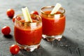 Homemade Bloody Mary tomato cocktail