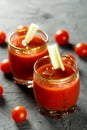 Homemade Bloody Mary tomato cocktail