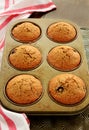 Homemade blueberry bran muffins