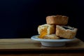 Homemade Blueberry jam and Orange Jam filled gourmet shortbread crumb cookies