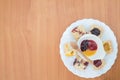 Homemade Blueberry jam and Orange Jam and Strawberry Jam filled gourmet shortbread crumb cookies Royalty Free Stock Photo