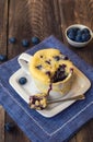 Homemade blueberry muffin mug cake