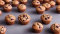 Homemade blueberry nut muffins closeup